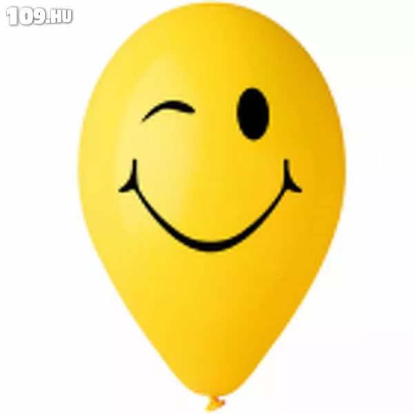 Kacsintós sárga smiley 30 cm 10db/cs